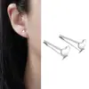 Pendientes de Plata de Ley S999 para Mujer, Pendientes Sencillos y Compactos, Pendientes de Prevención de Perforaciones, Barras para Orejas, Pendientes de Plata Pura