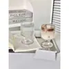 Copo Alto Listrado Curto Ins Copo de Vidro Doméstico de Alto Valor para Bebidas, Suco, Água e Licor