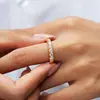 Anel de Prata S925 para Mulheres Versão Coreana Design de Nicho Ins Estilo Minimalista Anel Banhado a Ouro Moissanita Joia para Dedo Indicador