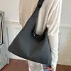 Bolsa de Lona Listrada de Grande Capacidade para o Trabalho Feminina 2026 Nova Moda Versátil Bolsa de Ombro Único Bolsa Tote para Passeio e Trabalho