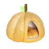 Casa para Gato Mascota Calabaza Invierno Cálida Engrosada Cojín de Cerramiento Completo Todas las Estaciones Suministros Famosos en Internet