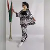 Roupa Feminina Verão 2024 Solta Tamanho Grande Estampada Manga Média Calça Wide Leg Conjunto Casual Feminino Tem Roupa Feminina Atacado