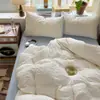 Juego de Cama de Cuatro Piezas Algodón Puro Nuevo Estilo 2026 Sábana de Cama Completamente de Algodón Funda Nórdica Funda de Almohada Dormitorio de Estudiante Juego Individual de Tres Piezas 3