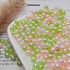 Perlas de imitación ABS con agujeros, cuentas redondas, hechas a mano, material casero, pulsera, collar, horquilla, pendientes, accesorios