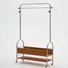 Cabide com bolsa de tecido, camada dupla, grande capacidade, prateleira de armazenamento de guarda-roupa conveniente para uso doméstico na sala de estar e no quarto, varal de roupas, cabide de roupas