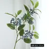 Flor artificial ramo alto fruta rica azevinho fruto baga vermelha casa casamento decoração ornamentos Ano Novo flor atacado baga