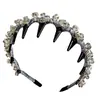Diadema de Cristal de Moda de Lujo Ligero con Tacto de Alta Gama, Peine para el Cabello con Dientes para Controlar el Cabello Suelto, Diadema Versátil para Lavarse la Cara, Accesorio para el Cabello para Mujeres