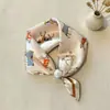 Colar de lenço de seda com pérolas e fecho magnético para mulheres, corrente fina para clavícula de verão, lenço pequeno retrô francês, lenço decorativo para o pescoço