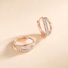 Fivela de orelha com rosca feminina 925 prata esterlina simples pequeno ins estilo frio brincos internet vermelho ouro rosa cheio diamante brincos ocos