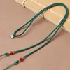 Colar Cordão com Pingente de Jade em Novo Esquema de Cores da Moda, Corda Ajustável para Pendurar Pingente de Jade
