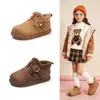 Birkenstocks Cálidos para Niñas 2026 Nuevas Llegadas de Invierno Botas de Nieve de Caña Baja Forradas de Felpa para Niñas Zapatos de Algodón Gruesos con Suela Suave para Niños