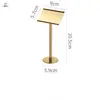 Soporte de Menú de Acero Inoxidable Placa de Número de Mesa Soporte de Exhibición para Restaurante Soporte de Menú para Buffet Soporte de Tarjeta de Mesa Letrero de Precio de Plato para Cocina Abierta