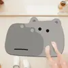 Alfombra de Piso de Baño de Barro de Diatomeas con Animales de Dibujos Animados, Alfombrilla Antideslizante Absorbente para Pies de Oso y Hipopótamo Lindos, Alfombra de Entrada de Baño