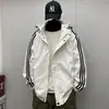 Chamarra con capucha de tres franjas transfronteriza para hombre, para primavera y otoño, talla grande, chaqueta deportiva exterior a prueba de viento para jóvenes, abrigo moderno