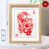 Características chinas Obras de papel recortado Yuxian Marco de espejo Marco de fotos Adornos tridimensionales huecos Colgante Pintura decorativa de pared Folklore
