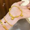 Tienda de oro Puzuo con pulsera de oro de arena de calabaza pequeña gordita en espiral moda lujo ligero retro todo partido joyería mujer