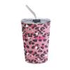 Vaso recto de acero inoxidable de una sola capa de 17 oz con incrustaciones de diamantes transfronterizo, taza para beber portátil para viajes con pajita, taza para cerveza, taza para coche
