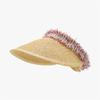 Visera Natural de Paja de Trigo para Mujer, Protección Solar de Verano, Plegable, Sombrero de Sol Transpirable para Salidas y Vacaciones de Primavera y Verano