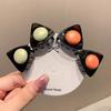 Horquilla para el pelo con forma de gatito para bebé, horquilla de dibujos animados para niños, pinza para el pelo rota frontal, pinza Liuhai, tocado, horquilla para niña, pinza pequeña