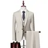 Amazon 2024 traje casual de negocios para hombre traje traje de boda novio un botón traje de vestir traje de tres piezas para hombre