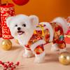 Outono e inverno Xiangyun Golden Dragon cão ano novo quatro patas algodão acolchoado roupas Tang terno gato quente engrossado animal de estimação roupas de cachorro ano novo