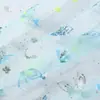 Tela de Bordado de Lentejuelas Multicolores de Malla para Disfraz de Escenario, Parche Bordado con Patrón de Flor de Planeta, Accesorios de Tela para Vestido de Presentación de Niñas