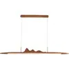 Nueva Lámpara Colgante de Tiras de Madera Minimalista Creativa Wabi-Sabi Estilo Chino para Comedor, Sala de Té, Barra de Bar e Iluminación Inspirada en Zen