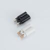 Hardware fábrica vantagem carregador pé de cobre terminal latão niquelado plugue peça fósforo cobre medidor plugue hardware pé