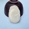 Pingente de Raiz de Lótus de Jade Afegão Ornamento Ruyi Branco e Verde Joias de Jade Presentes para Conferências Venda por Atacado Dropshipping