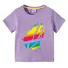 2023 Comercio Exterior Transfronterizo Ropa Infantil Camiseta de Manga Corta de Verano para Niños Camiseta Básica de Dibujos Animados para Niños Top de Manga Corta para Bebé