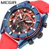 Nuevo reloj MEGIR para hombre, marca de moda, reloj multifunción, resistente al agua, luminoso, deportivo, 2209