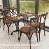 Restaurante temático retro estilo western combinación de mesa y silla de madera maciza Restaurante de celebridades de internet Restaurante con terraza de sofás Mesa de pub Uso comercial