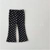 Pantalones Acampanados Nuevos con Estampado de Leopardo Estilo Coreano para Niñas de Primavera y Otoño, Pantalones Cuadros Casuales Versátiles y Modernos para Niños Pequeños