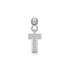 Andywen Plata S925 Accesorios de Letras Microincrustados Colgante de Letra Inglesa Simple y Versátil Pendientes Colgantes de 26 Letras