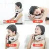 Almofada de Massagem Portátil Recarregável em Forma de U Massageador de Pescoço Multifuncional para Carro Aquecimento Infravermelho Almofada de Suporte para Pescoço para Casa