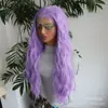 Estilo Europeo y Americano 2024 Nuevo Cabello Largo Recto Rosa Marrón Peluca Elegante de Diosa Estilo de Cabello Completo Cabello