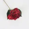 Nova Flor Artificial de Hortênsia de Galho Único DIY com Folhas para Decoração de Casa, Hotel, Casamento e Interior Venda por Atacado