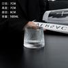 Vaso de vidrio de fondo plano estilo vintage Ins, vaso para brandy, vaso para agua fría, vaso giratorio, vaso ligero de lujo con relieve, vaso para vino.