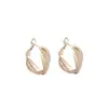 Brincos de Argola Cruzados Geométricos Minimalistas para Mulheres, Estilo Europeu e Americano, Brincos de Argola Versáteis para o Dia a Dia, Brincos Simples Versáteis Tendência Online