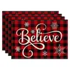 Amazon Manteles Navideños Muñeco de Nieve Árbol de Navidad Manteles Decoración de Mesa de Comedor Occidental Manteles Aislantes Fiesta Navideña