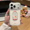 Funda para Teléfono Móvil con Lazo de Puntos para Apple 17Promax, Soporte de Dibujos Animados para Xiaomi Oppo Huawei Vivo