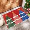 Felpudo de Piso con Reno Navideño de Imitación Cachemira Resistente a Manchas Fácil de Limpiar Felpudo Antideslizante Navideño para Puerta Cojín para Pies Aislante del Frío para Hogar y Dormitorio