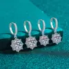 Pendientes de Plata de Ley S925 con Moissanita Xindeyi para Mujer, Pendientes Octogonales, Lujo Exquisito Accesible y Hermosos Regalos Navideños