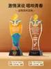 Micrófono de Danza Musical Trofeo de Cristal Ballet de Baile Discurso del Anfitrión Premios de Competición de Piano