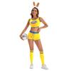 Baloncesto Femenino Transfronterizo Fútbol Salón Auto Show Top Shorts Tocado Traje de Animadora de Tres Piezas