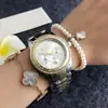 Reloj de mujer en oro rosa totalmente pavonado con tres subesferas y seis agujas, un reloj de lujo ligero y elegante para el uso diario, citas y el trayecto al trabajo.