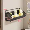 Estante de Pared para Dormitorio Estantería de Pared Montada en Pared Almacenamiento en Pared sin Clavos Esencial para Dormitorio Cesta Colgante para Cabecera de Litera