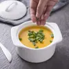Tazón de sopa de huevo al vapor al por mayor con doble oreja y tapa resistente a altas temperaturas, tazón de sopa de cerámica para el hogar, olla de estofado, Niños Bebé cocción al vapor de agua para bebé