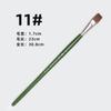 Venta al por mayor del fabricante Pincel para Gouache de Pelo de Lobo Juego de 12 Piezas Mango Verde Pincel Plano Pincel para Gouache Pincel Especial para Arte
