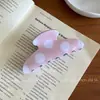Pinza de Garra Simple Estilo Coreano de Lunares para Mujer, Pinza de Tiburón Grande para Recogidos, Pinza para el Cabello de la Parte Posterior de la Cabeza, Pinza Vertical, Accesorio para el Cabello Elegante y de Alta Calidad